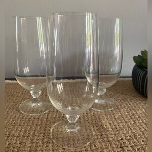 3 SET VINTAGE GERMAN TALL FORTE SHORT STEM CRYSTAL GLASSES